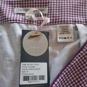 Skort Golf Fairway & Greene Ladies Sasha - Taille 8 - Imprimé Sterling - Neuf Avec étiquette